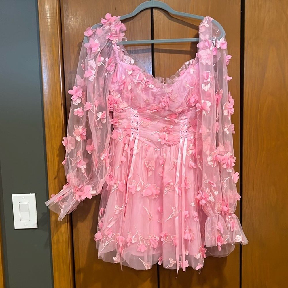 Long sleeved mini dress - Picture 5 of 13